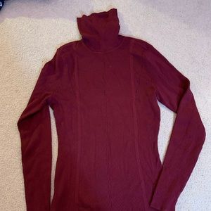 Burgundy turtleneck
